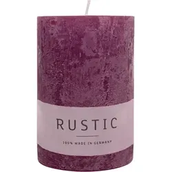 RUSTIC-Stumpenkerze Erika, WENZEL, 80/60 mm, Brenndauer ca. 25h, selbstverlöschend