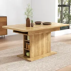 Ausziehbarer Esstisch mit Stauraum