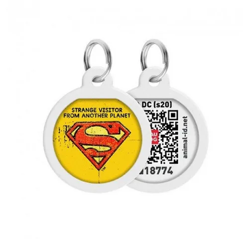 WAUDOG Tier-Halsband Pet ID Tag für Hund Katze mit QR Passport Global Suchsystem
