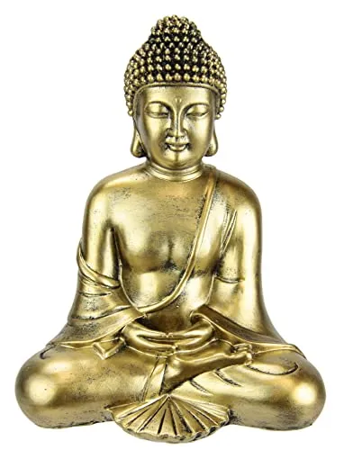 I.GE.A. Dekofigur Buddha - Die stilvolle Dekofigur »Buddha« aus Kunststein bringt Harmonie in Ihr Zuhause. Ideal für jeden Wohnraum, schafft sie eine entspannte Atmosphäre und ist vielseitig kombinierbar. Ein Blickfang mit liebevollen Details und zeitlosem Design.