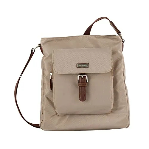 TOM TAILOR Rina Damen Hobo Bag - Mittelgroße Schultertasche in Beige - Damen-Schultertaschen, ideal für jeden Anlass, hochwertig verarbeitet und praktisch mit den Maßen 26 x 28 x 8 cm.