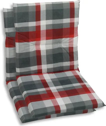 GO-DE Sesselauflage Niederlehner 2er Set, rot in rot von GO-DE