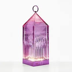 Kartell Lantern Akkuleuchte glyzinien transparent in lila von Kartell
