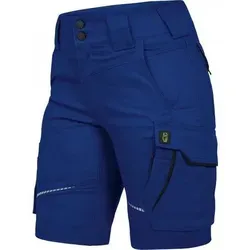 Leibwächter Damen-Shorts kornblau/schwarz Größe 34 - Arbeits- & Schutzkleidung mit femininen Schnitt und Shapewear-Funktion, ideal für beste Bewegungsfreiheit und Sichtbarkeit dank Reflektoren.