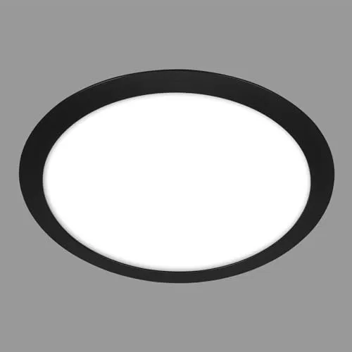 LED Deckenleuchte Bad IP44 - Spritzwassergeschützt in Schwarz - Deckenlampe für Badezimmer, mit IP44 Spritzwasserschutz und moderner LED-Technologie, ideal für feuchte Räume. Energieeffizient mit 1250 lm Lichtstrom.