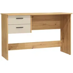 Mid.you Schreibtisch, Kaschmir & Eiche Artisan, 2 Schubladen - Kinderschreibtisch mit 2 praktischen Schubladen, in stilvollem Kaschmir und Eiche Artisan, ideal für ein organisiertes und modernes Arbeitszimmer.