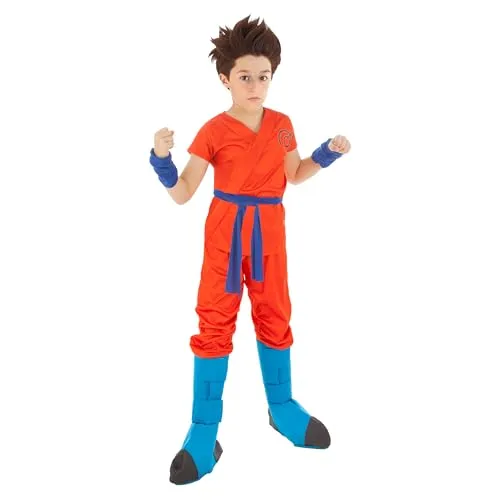 Vegaoo Dragonball Z-Kinderkostüm Son Goku orange-blau - Kostüm für Kinder, ideal für Karneval und Fasching, Größe 140 (9-10 Jahre)