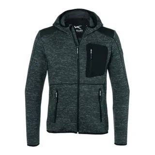 Strickjacke Light anthrazit/schwarz Form 1441 Größe XL - Körperbetonte Strickjacke in melierter Optik mit ergonomisch geschnittenen Ärmeln für optimale Bewegungsfreiheit und praktischen Taschen.