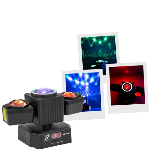 BoomTone DJ Lichteffekt Derby Moonflower LED DJ Disco Party Club Event UFO Wing