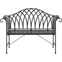 Gartenbank Metall Schwarz 130 cm von Beliani