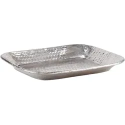 Tablett Kerzentablett Skandinavisch Lesha Silber 21cm Eckig von Marrakesch Orient & Mediterran Interior