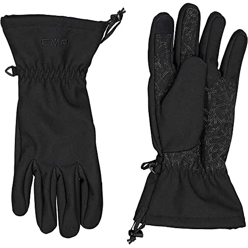 CMP Damen Softshell Handschuhe XL, schwarz - Fingerhandschuhe mit solidem Wetterschutz, ideal für Outdoor-Aktivitäten bei wechselhaftem Wetter.