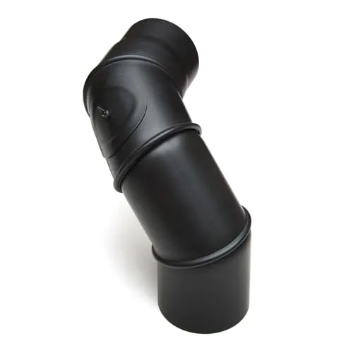 raik Rauchrohrbogen Multibogen 4-teilig 120 mm drehbar - Abgasrohre - 4-teiliges Rauchrohrbogen-System mit Reinigungsöffnung, drehbar von 0 bis 90°, aus 2 mm starkem Stahlblech für optimale Nutzung und einfache Reinigung.