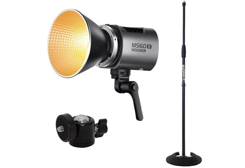 Neewer Videoleuchte Neewer Dauerlicht MS60B LED Foto-Videolicht mit Stativ und Kugelgelenk, Videografie, Fotografie, Content-Creator