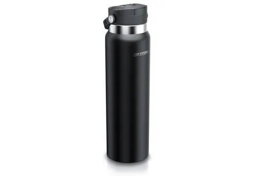 Arendo Thermoflasche auslaufsichere Isolierflasche 1L, Edelstahl Trinkflasche für Unterwegs, hält Stundelang kalt & warm, BPA-frei, geschmacksneutral, 1000ml