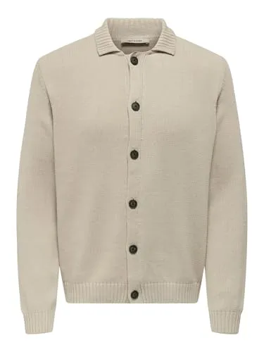 Only & Sons Herren Strickjacke Grau xx_l