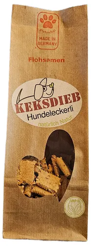 Keksdieb Hundekekse 100g (EUR 39,90 / kg)  Hundeleckerli Flohsamen-Wellen