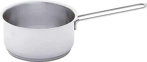 Fissler Häppchen Edelstahl-Stielkasserolle 12 cm - Kasserolle aus robustem 18/10 Edelstahl, ideal für Saucen und kleine Portionen. Geeignet für alle Herdarten, inklusive Induktion, mit praktischem Schüttrand für tropffreies Ausgießen.