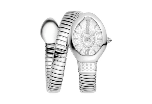 Just Cavalli Time Quarzuhr Eclisse JC1L371M0015 - Elegante Damenuhr mit Edelstahlarmband und funkelnden Kristallsteinen, ideal für festliche Anlässe und einen stilvollen Auftritt.