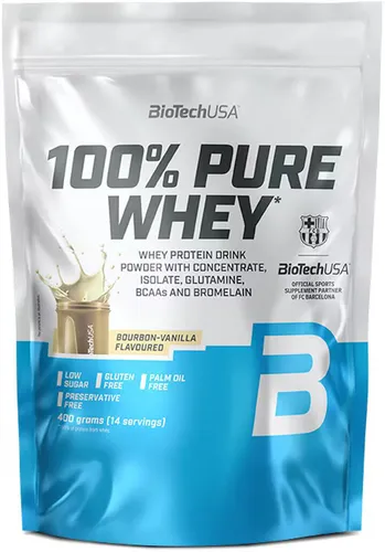 BioTech USA 100% Pure Whey, 400 g Beutel, Bourbon Vanille