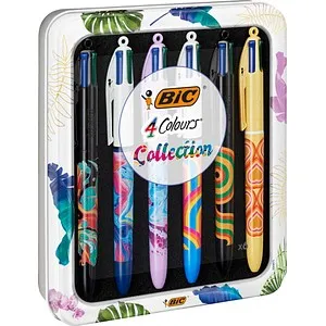 BIC 4-Farben-Kugelschreiber 4 Colours bunt, Schreibfarbe: blau, rot, grün, schwarz, 6 St.