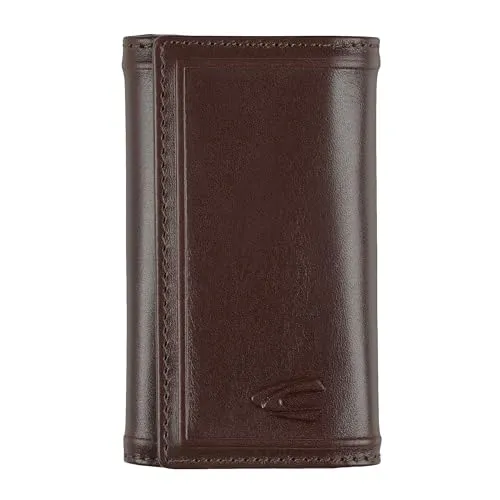 camel active Schlüsseltasche Key Case aus echtem Leder - Elegante Schlüsseltasche mit RFID-Blocker, 6 Haken und 3 Seitenfächern für sichere Aufbewahrung. Ideal für stilbewusste Nutzer.