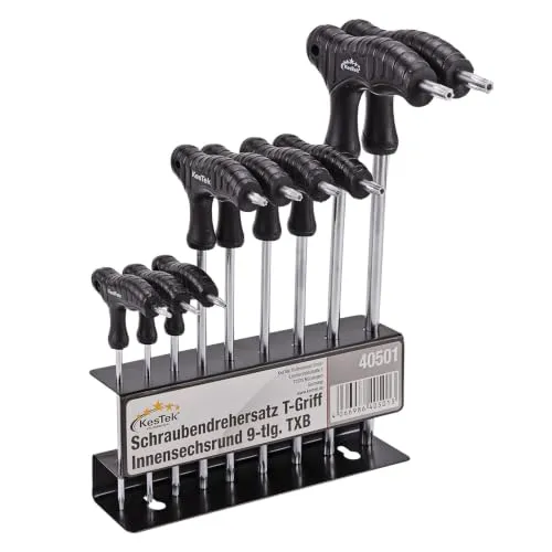 KesTek Schraubendrehersatz T-Griff 9-tlg. TXB
