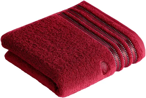 Vossen Handtuch Cult de Luxe (2-St), edles Design in rot von Vossen