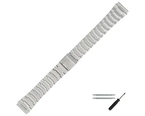 MARBURGER Uhrenarmband 18mm Edelstahl Silber