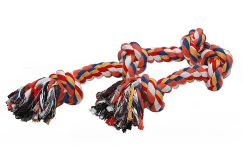 Nobby Zerrspielzeug Spielseil schwer bunt - Kauspielzeug aus Baumwolle, ideal für Zieh- und Zerrspiele, fördert die Zahnpflege und sorgt für stundenlangen Spielspaß für Ihren Hund.