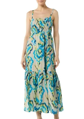 comma Maxikleid - Luftiges Baumwollkleid mit Smok-Detail - Kleider in Maxi-Länge, aus 100% Baumwolle für höchsten Tragekomfort und ideal für warme Tage.