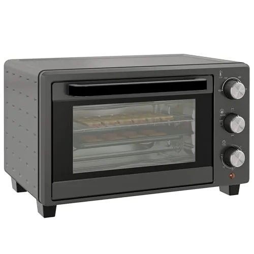 HOMCOM Minibackofen 21L 1400W - Kompakter Minibackofen mit 21L Volumen, 1400W Leistung und 3 Kochmodi für perfekte Ergebnisse. Ideal für köstliche Gerichte auf kleinstem Raum.