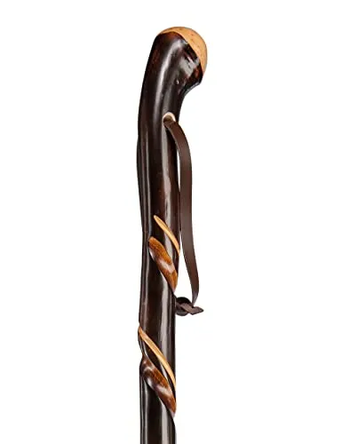 Gehstock ZIEGENHAINER Wurzelknauf - Handpolierter Wanderstock aus Kastanienholz - Gehstöcke mit stabiler Wurzelknauf-Optik, handpoliert und individuell, ideal für Wanderungen und belastbar bis 120 Kg.