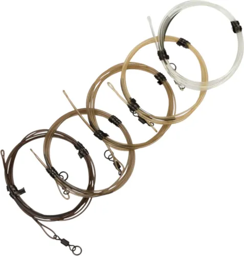 Korda Dark Matter Leader Size 8 Ring Swivel 100cm 30lb - Karpfenleader, Farbe:Clear