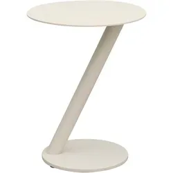 BEST Paros Beistelltisch Sand - Eleganter Gartentisch aus langlebigem Aluminium mit modernem Design, ideal zur Paros Sonnenliege. Durchmesser 45 cm, Höhe 45,5 cm – für alles Wichtige beim Sonnenbaden.