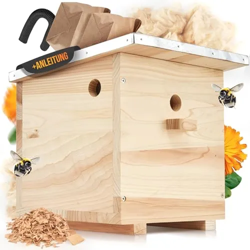 BEESI Hummelhaus groß mit Nistmaterial von BEESI