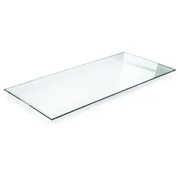 Euro Tische Glasplatte für Kaminofen 100x50cm in weiß von Hooz