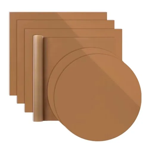 Homealexa Dauerbackfolie 6er Set, Wiederverwendbare Backpapier, Teflon antihaftbeschichte Backunterlage Dauerbackmatte Grillmatte BPA Frei Lebensmittelecht