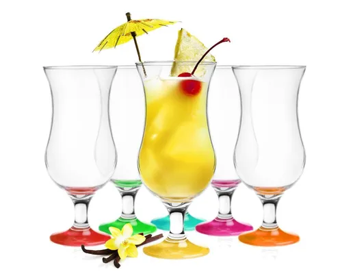 Sendez Gläser-Set 6 Cocktailgläser Mix Farbe 480ml Cocktailglas Longdrinkgläser, 6-tlg., Glas