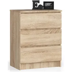 Kommode K60 mit 3 Schubladen – Praktisch und Stilvoll - Die Kommode K60 überzeugt mit 3 geräumigen Schubladen und einem modernen Design. Ideal für Wohnzimmer oder Schlafzimmer, bietet sie viel Stauraum und passt perfekt in schmale Räume.