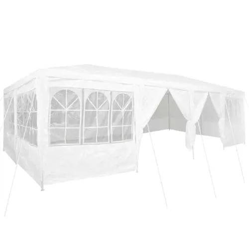 vidaXL Partyzelt 8x4 m mit 12 Seitenwänden - Geräumiges Pavillon für Outdoor-Events, wasserdicht und stabil - ideal für Partys und Hochzeiten mit Platz für bis zu 10 Personen.