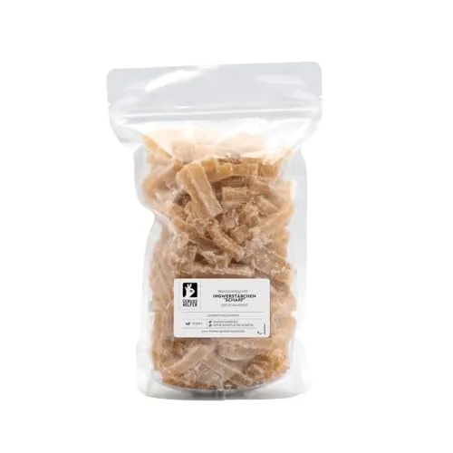 Bremer Gewürzhandel Ingwerstäbchen scharf, kandiert, aromatisch im Geschmack, leckerer Snack, 1kg