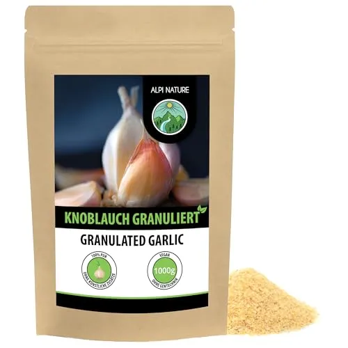 Alpi Nature Knoblauchgranulat 1kg, Knoblauch granuliert, getrocknete Knoblauch Granulat