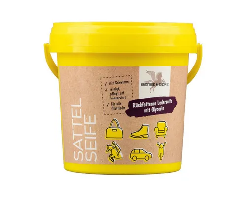 Bense & Eicke Sattelseife mit Schwamm - 1000 ml Lederpflege