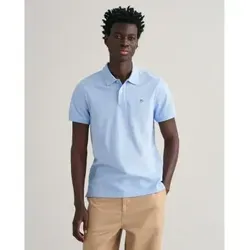 GANT REG SHIELD SS PIQUE POLO Herren Poloshirt - Herren-Shirt aus 100% Baumwolle mit klassischem Polokragen. Hoch geschlossener Ausschnitt und reguläre Passform bieten Komfort und Stil für jeden Anlass.