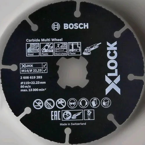 BOSCH Ø 115 mm X-LOCK Trennscheibe Carbide Multi Wheel 2608619283  Holz 22,23 mm