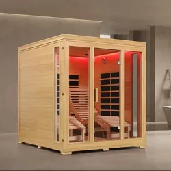 Artsauna Infrarotkabine Billund - Wärmekabine aus Hemlockholz, 4 Keramikstrahler für intensive Wärme und Wellness im eigenen Zuhause