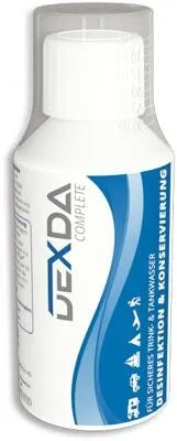 WM Aquatec Dexda Desinfektionsmittel 500 ml - Wasserentkeimung: DEXDA Complete desinfiziert und konserviert bis zu 500l Trinkwasser für Camping, Reisen und Trekking - ideal für sicheres Wasser unterwegs.