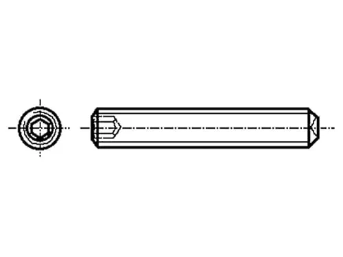 100X 1114883 Schraube M3x4 DIN: 916 Kopf: ohne Kopf Sechskant A2 Edelstahl BOSSA