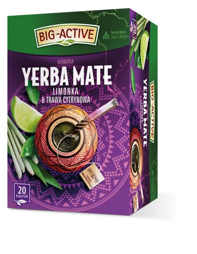 Produktbild Big-Active Herbatka Yerba Mate Limonka i Trawa Cytrynowa (20 toreb 5900956700687